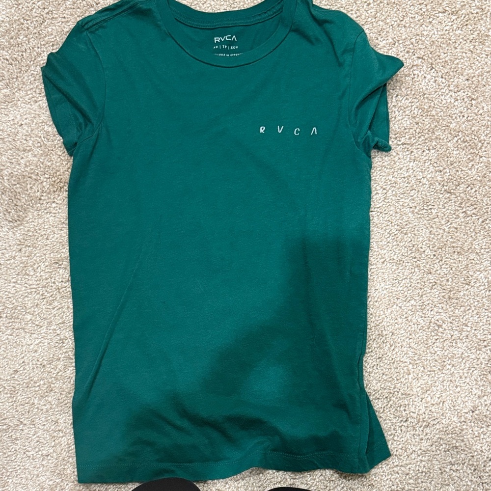 RVCA Teal Crew Neck Tee